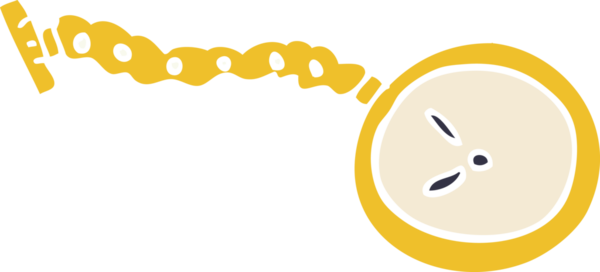 Bir insan tarafından çizilmiş karalama cep saati.