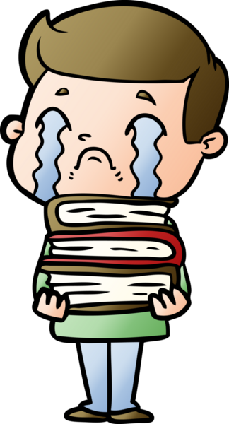 Bir insan tarafından çizilmiş ağlayan çizgi film adamı.