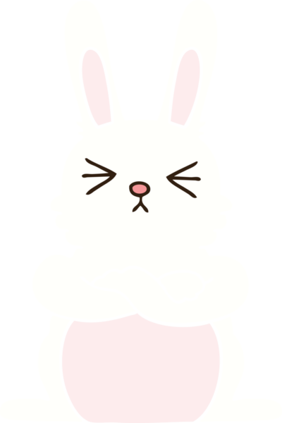 Bir insan tarafından çizilmiş garip çizgi film tavşanı.