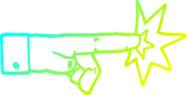 Bir insan tarafından çizilmiş bir çizgi filmin soğuk gradyan çizimi