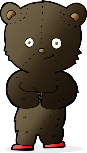 Bir insan tarafından çizilmiş oyuncak ayı yavrusu.