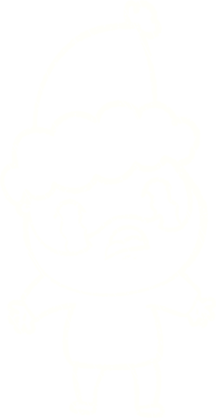 Ağlayan Noel Baba Tebeşiri Bir insan tarafından çizilmiş