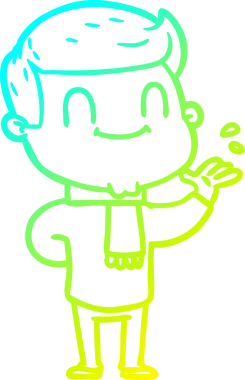 Bir insan tarafından çizilmiş karikatür cana yakın bir adamın çizimi.