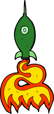 bir insan tarafından çizilmiş uzay roketi