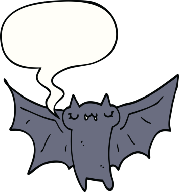 Bir insan tarafından çizilmiş konuşma balonlu şirin bir cadılar bayramı sopası.