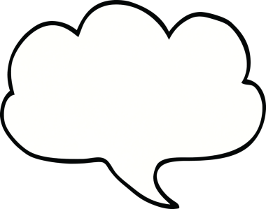 bir insan tarafından çizilmiş karalama ifade kabarcığı