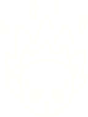 Alevli Kafatası Tebeşiri Bir insan tarafından çizilmiş