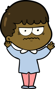 Bir insan tarafından çizilmiş rahatsız bir adam.