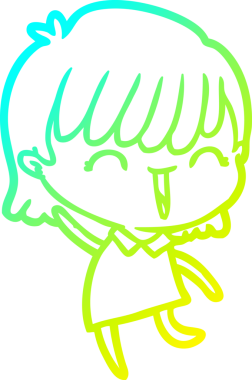 Bir insan tarafından çizilmiş bir karikatür kadın çizimi.