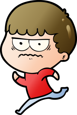 Bir insan tarafından çizilmiş rahatsız bir adam.