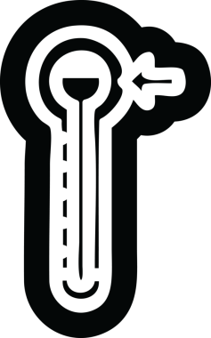 Bir insan tarafından çizilen yüksek sıcaklık simgesi