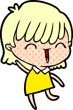 Bir insan tarafından çizilmiş karikatür kadın.