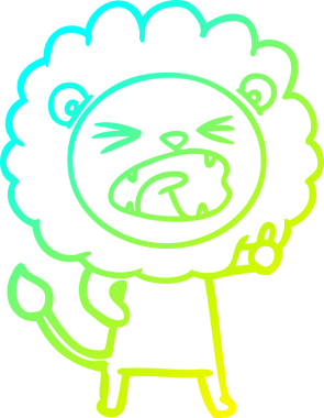 Bir insan tarafından çizilmiş karikatür aslanı çizimi.