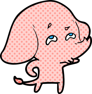 Bir insan tarafından çizilmiş karikatür fili