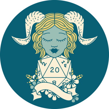 Retro Dövme Biçimi Bir insan tarafından çizilmiş doğal yirmi zar atışıyla düzenleme