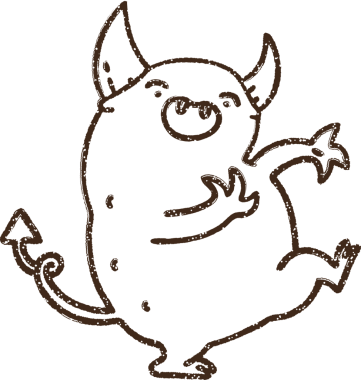 Bir insan tarafından çizilen Dans Eden Şeytan Kömürü