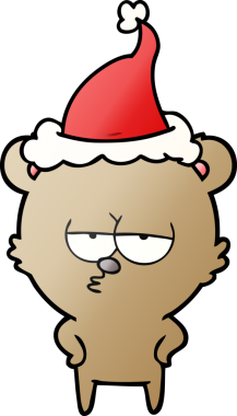 Bir insanın çizdiği Noel Baba şapkasının gradyan çizimi.