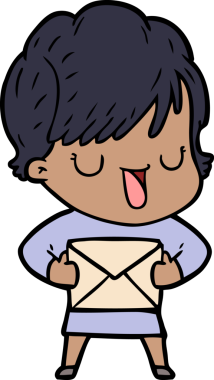 Bir insan tarafından çizilmiş bir karikatür kadın konuşuyor.