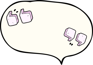 Bir insan tarafından çizilmiş serbest konuşma balonu tırnak işaretleri