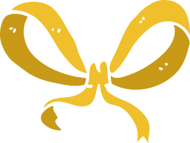 Bir insan tarafından çizilmiş karton sarı kurdele.