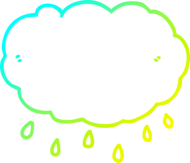 Bir insan tarafından çizilen karikatür yağmur bulutu çizimi