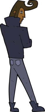 Bir insan tarafından çizilmiş havalı bir çizgi film.