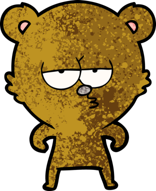 Bir insan tarafından çizilmiş bir çizgi film karakteri.