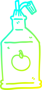 Bir insan tarafından çizilmiş soğuk gradyan domates çizimi.