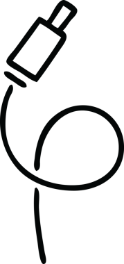 Bir insan tarafından çizilmiş bir ses telinin çizgi çizimi