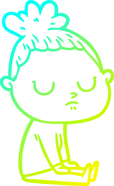 Bir insan tarafından çizilmiş soğuk bir çizgi film çizimi.