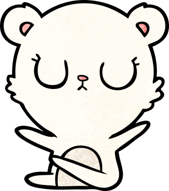 Bir insan tarafından çizilmiş kutup ayısı karikatürü