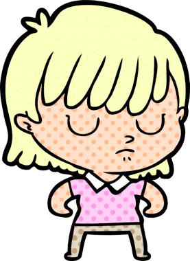 Bir insan tarafından çizilmiş karikatür kadın.