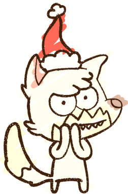 Bir insan tarafından çizilen Noel Köpeği Tebeşiri