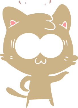 Bir insan tarafından çizilmiş düz renkli çizgi film.