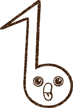 Bir insan tarafından çizilen Müzik Notu Kömürü Çizimi