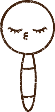 Bir insan tarafından çizilen Büyüteç Kömür Çizimi