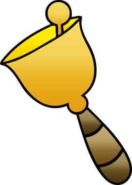 Bir insan tarafından çizilmiş çanın gölgeli karikatürü