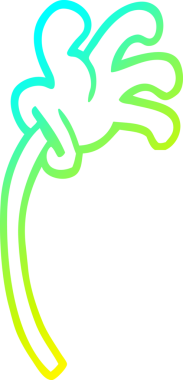 Bir insan tarafından çizilmiş bir el hareketinin soğuk gradyan çizgisi.