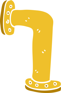 Bir insan tarafından çizilmiş karalama su borusu.