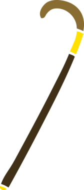 Bir insan tarafından çizilmiş karalama yürüme sopası.