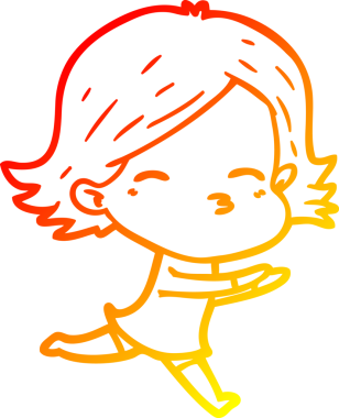 Bir insan tarafından çizilmiş bir karikatür kadın çizimi