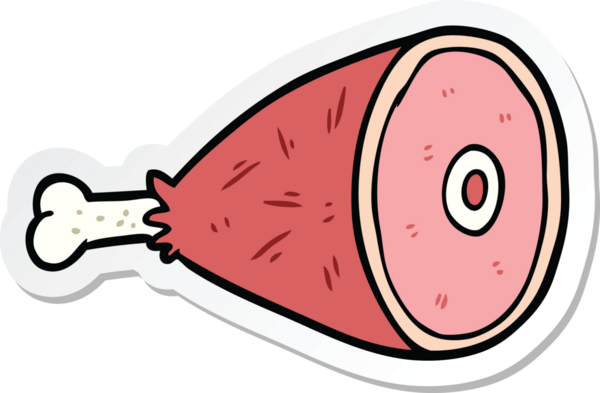 Bir insan tarafından çizilmiş et karikatürü çıkartması.