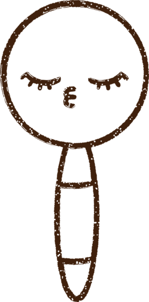 Bir insan tarafından çizilen Büyüteç Kömür Çizimi