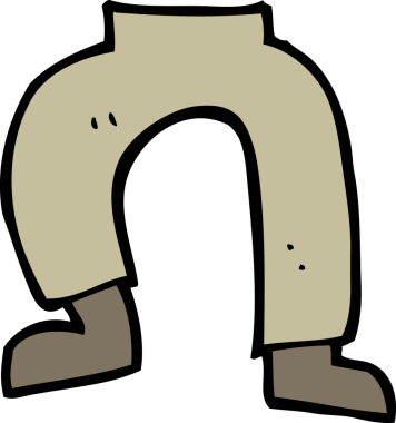 bir insan tarafından çizilmiş karikatür bacakları