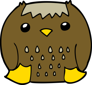 bir insan tarafından çizilmiş bir baykuş.