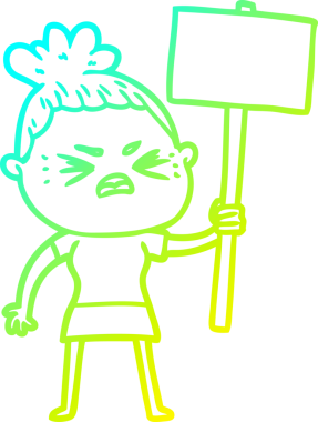 Bir insan tarafından çizilmiş kızgın bir karikatür çizimi.