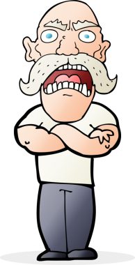 Bir insan tarafından çizilmiş kızgın bir adam.