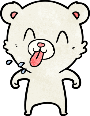 kaba karikatür kutup ayısının insan tarafından çizilmiş dili.