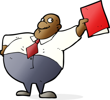 Bir insan tarafından çizilmiş mutlu patron çizgi filmi.