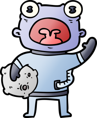 Bir insan tarafından çizilmiş garip uzaylı çizgi filmi.